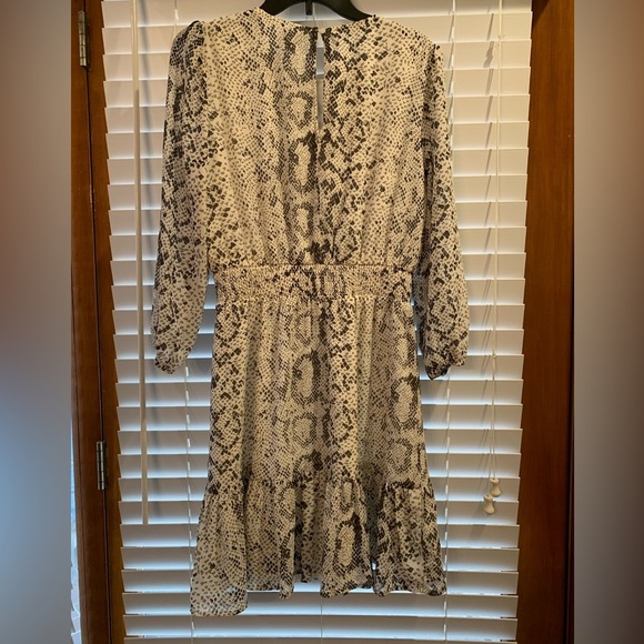 J CREW Factory Women's Multicolor Snake print smocked-waist dress Small - Picture 2 of 6